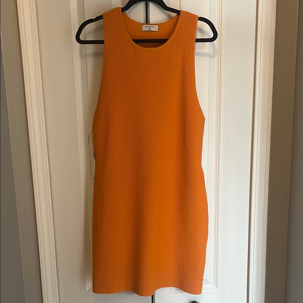 Aritzia Orange contour dress